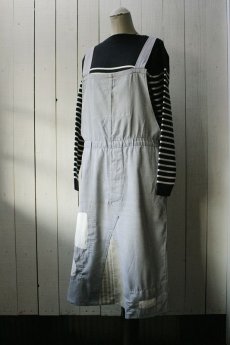 画像1: 【MITSUGU SASAKI】ビンテージ×リメイク　ワークジャンパースカート（グレー） (1)