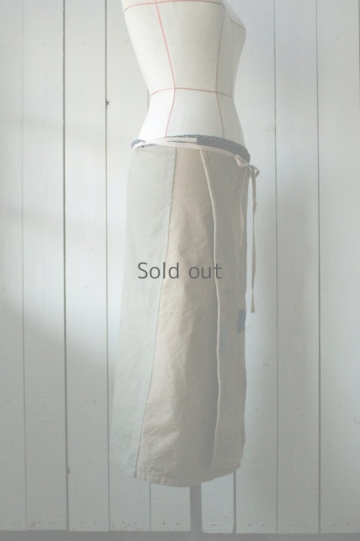 画像4: 【ササキチホ】麻袋×リネン　エプロンスカート (4)