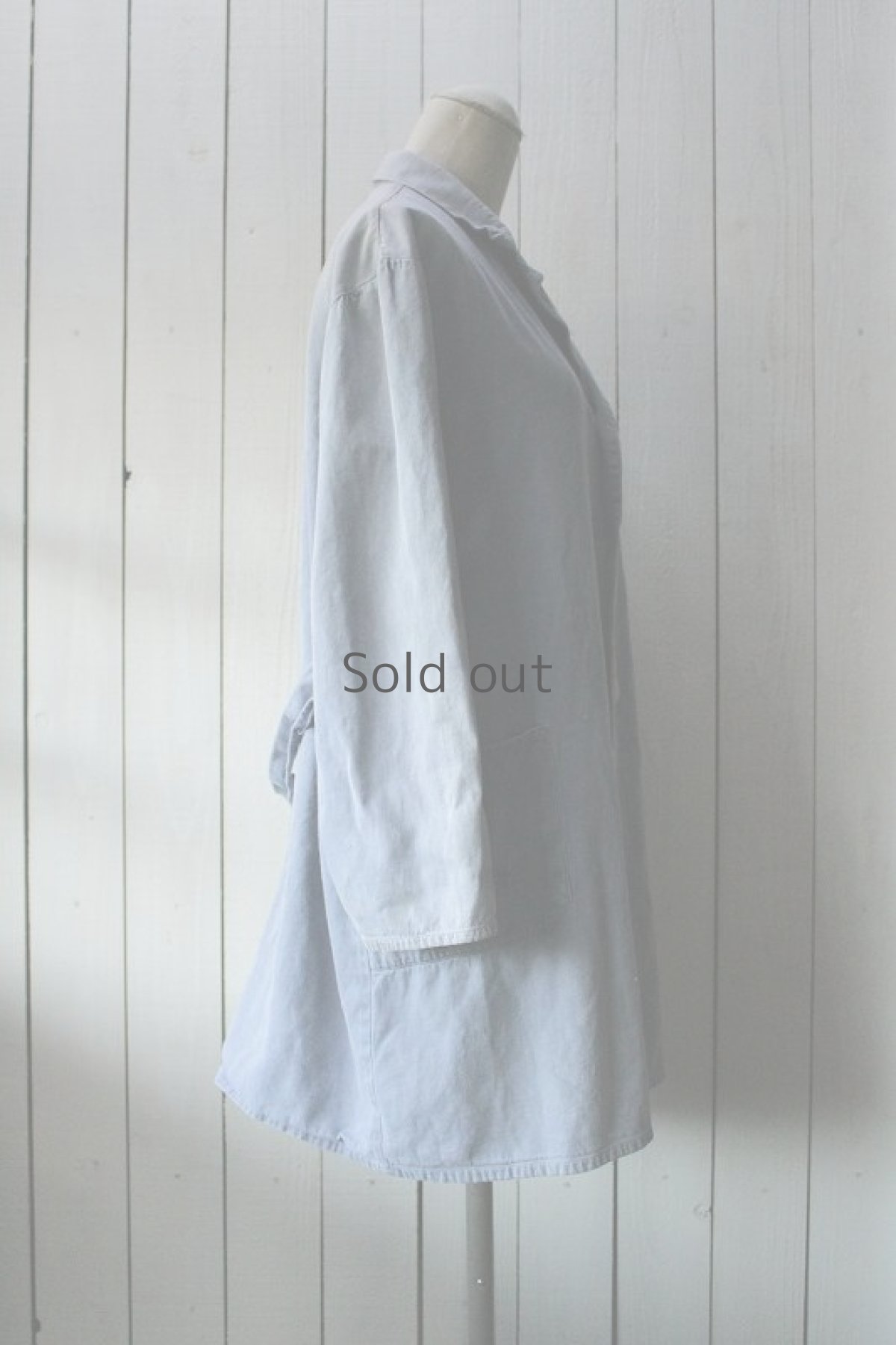 画像4: 【ドイツ】ビンテージワークコート（ライトグレー） (4)