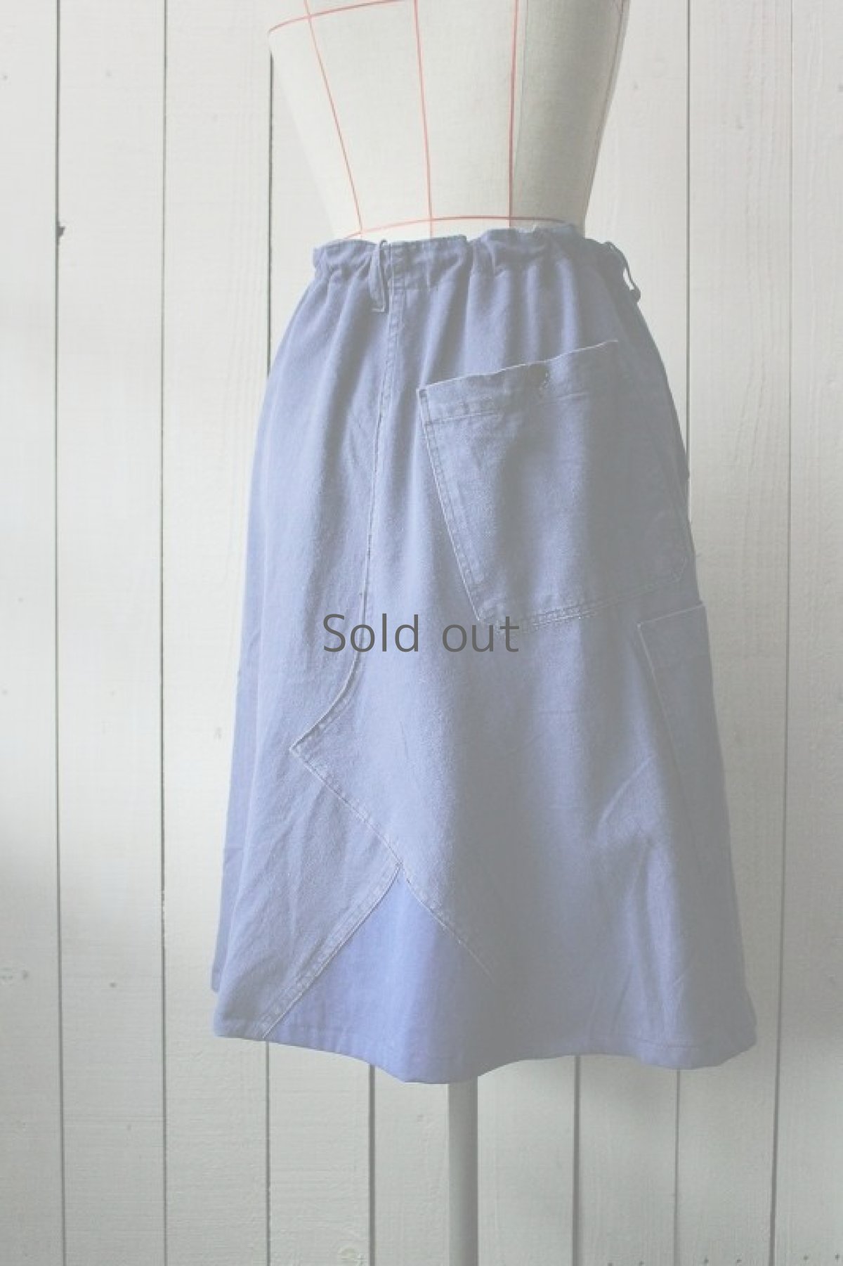 画像3: 【MITSUGU SASAKI】ビンテージ×リメイク　ワークスカート（Ｗポケット） (3)