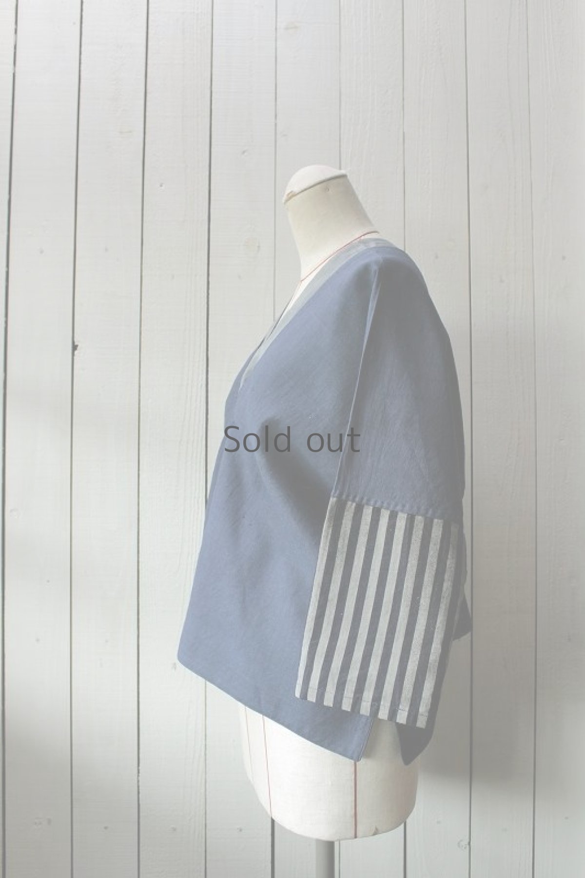 画像2: 【ササキチホ】古布　着物風トップス (2)