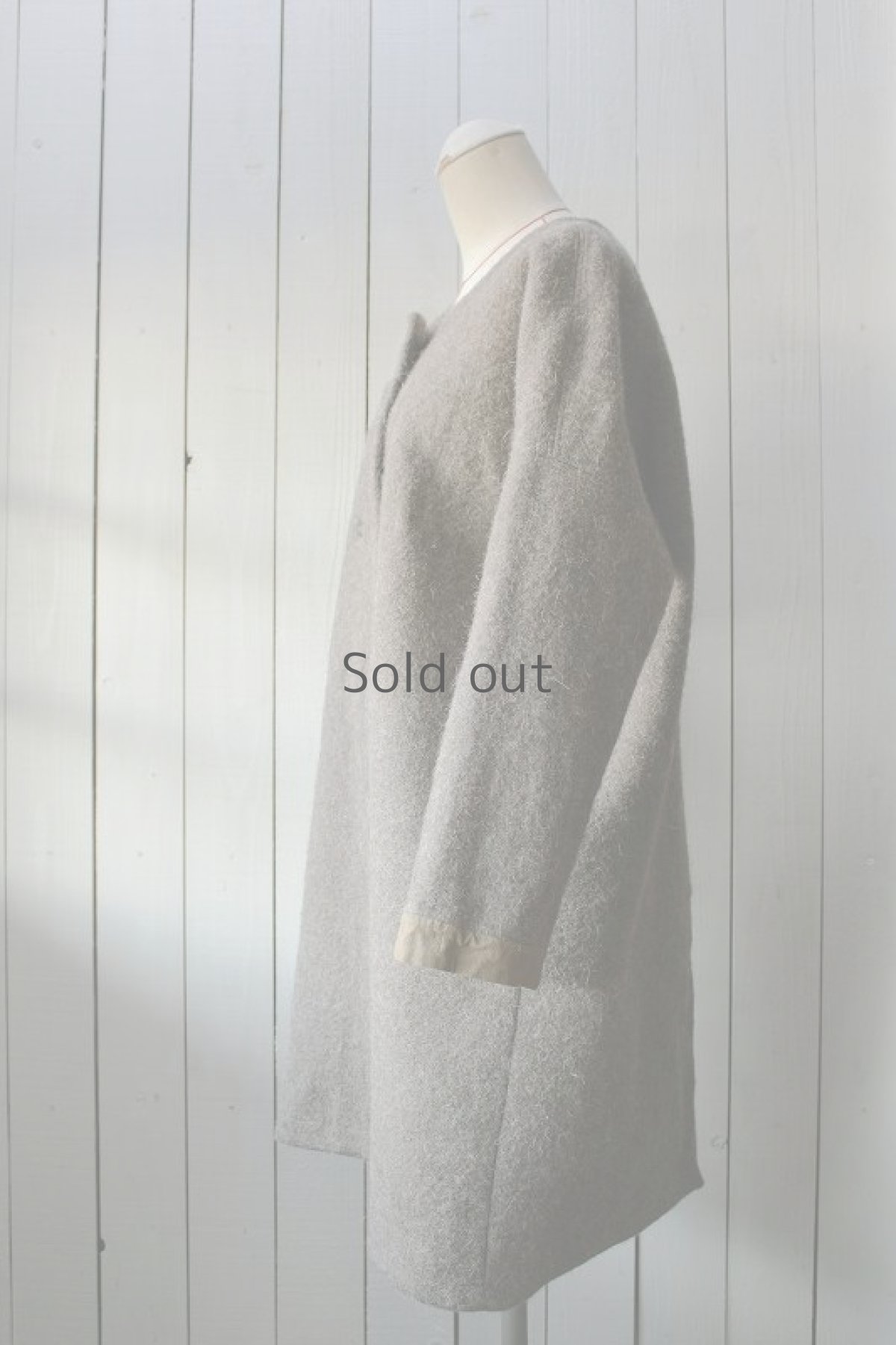 画像2: 【ササキチホ】ビンテージ×リメイク　ミリタリーブランケットコート(フランス) (2)