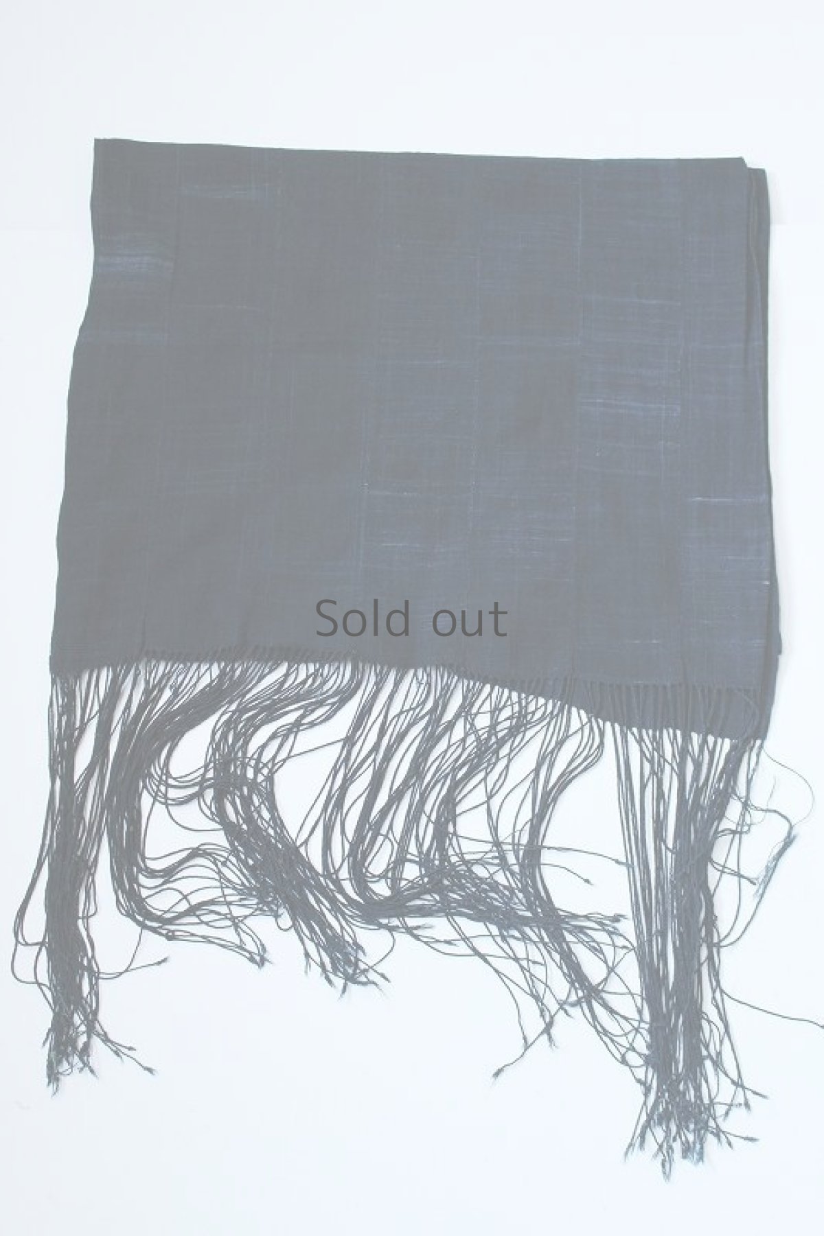 画像2: 【世界の古布】手織り藍染めの綿B（ストールサイズ） (2)