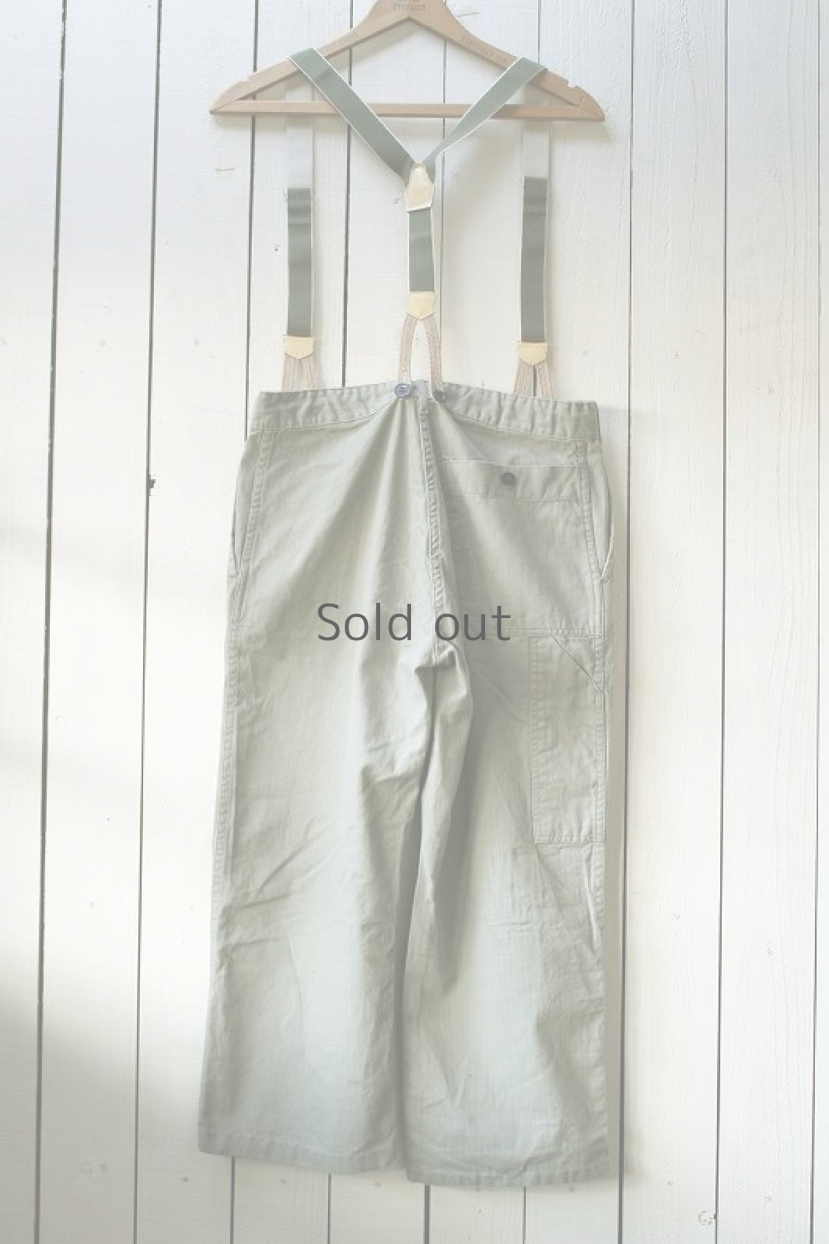 画像2: 【MITSUGU SASAKI】ビンテージ×リメイク　パッチワーク/リネン　ワークパンツ（オリーブ） (2)