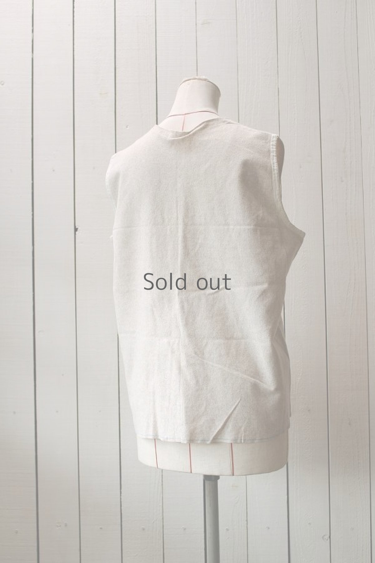 画像3: 【フランス】1950年代頃のミリタリーウールアンダーベスト（生成り） (3)