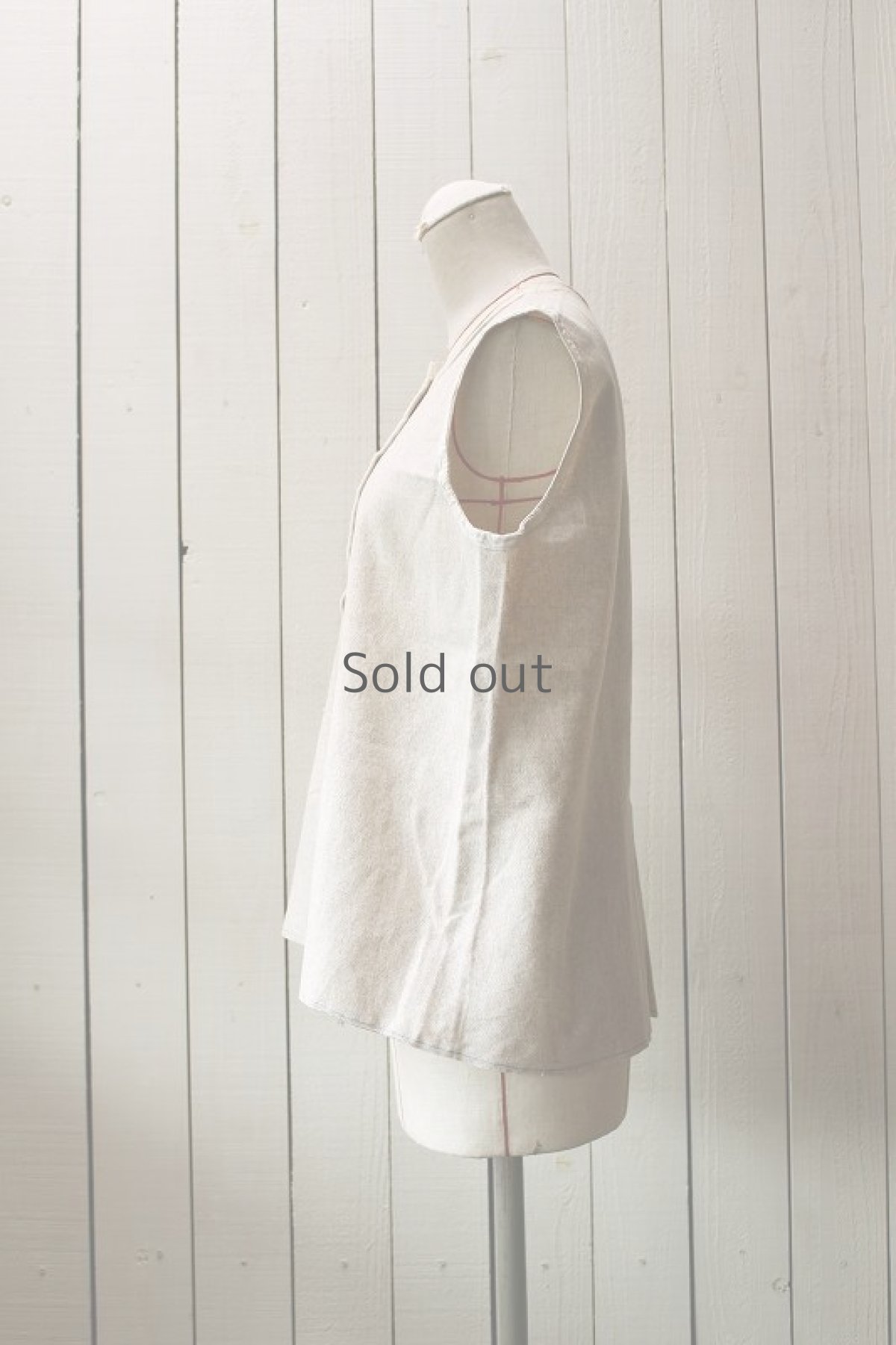 画像2: 【フランス】1950年代頃のミリタリーウールアンダーベスト（生成り） (2)