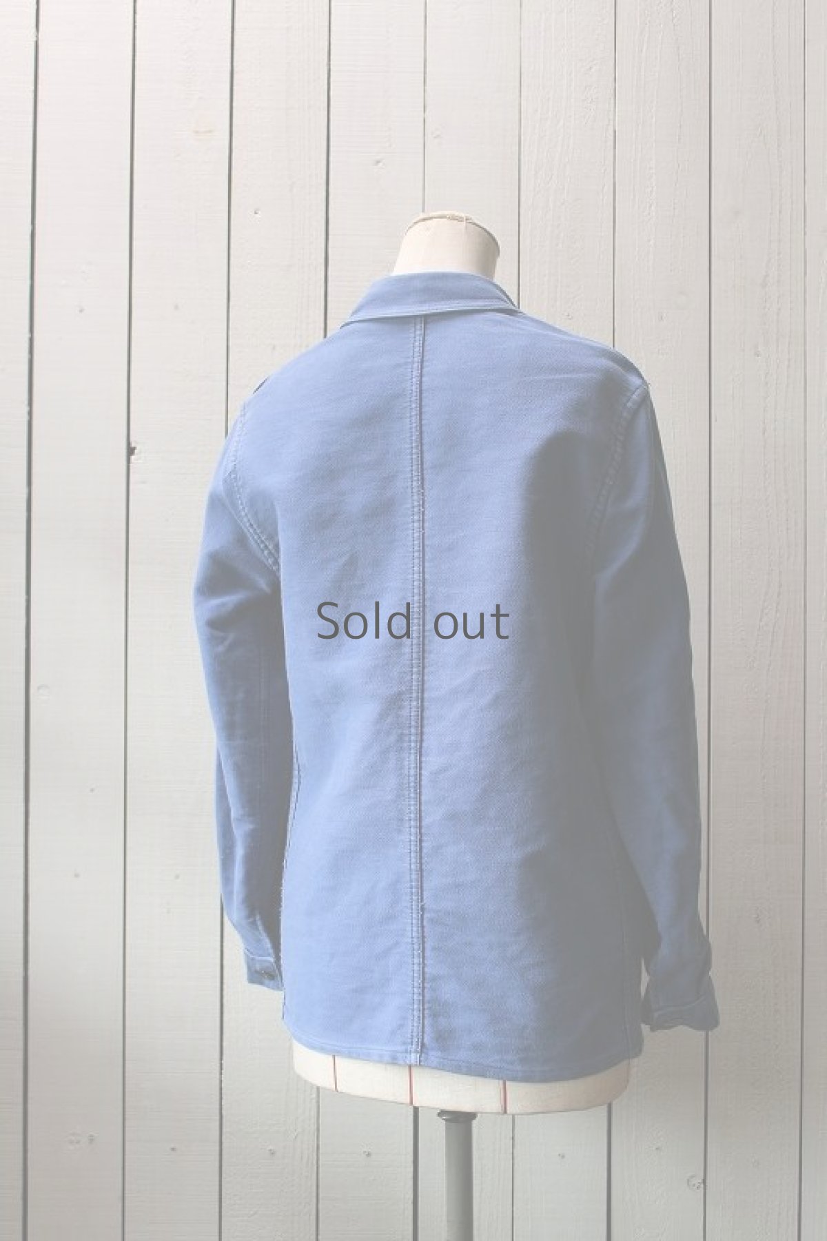 画像3: 【フランス】1960年代のブルーモースルキンワークジャケット（サイズ細め） (3)