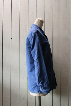 画像4: 【フランス】1960年代のブルーモースルキンワークジャケット（サイズ細め） (4)