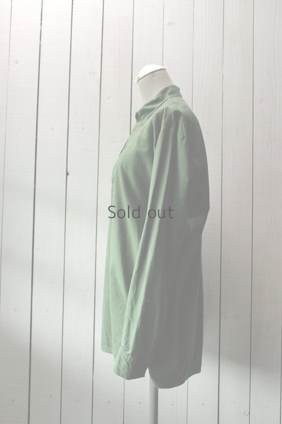 画像2: 【スウェーデン】ミリタリー M55プルオーバーシャツ(グリーン) (2)