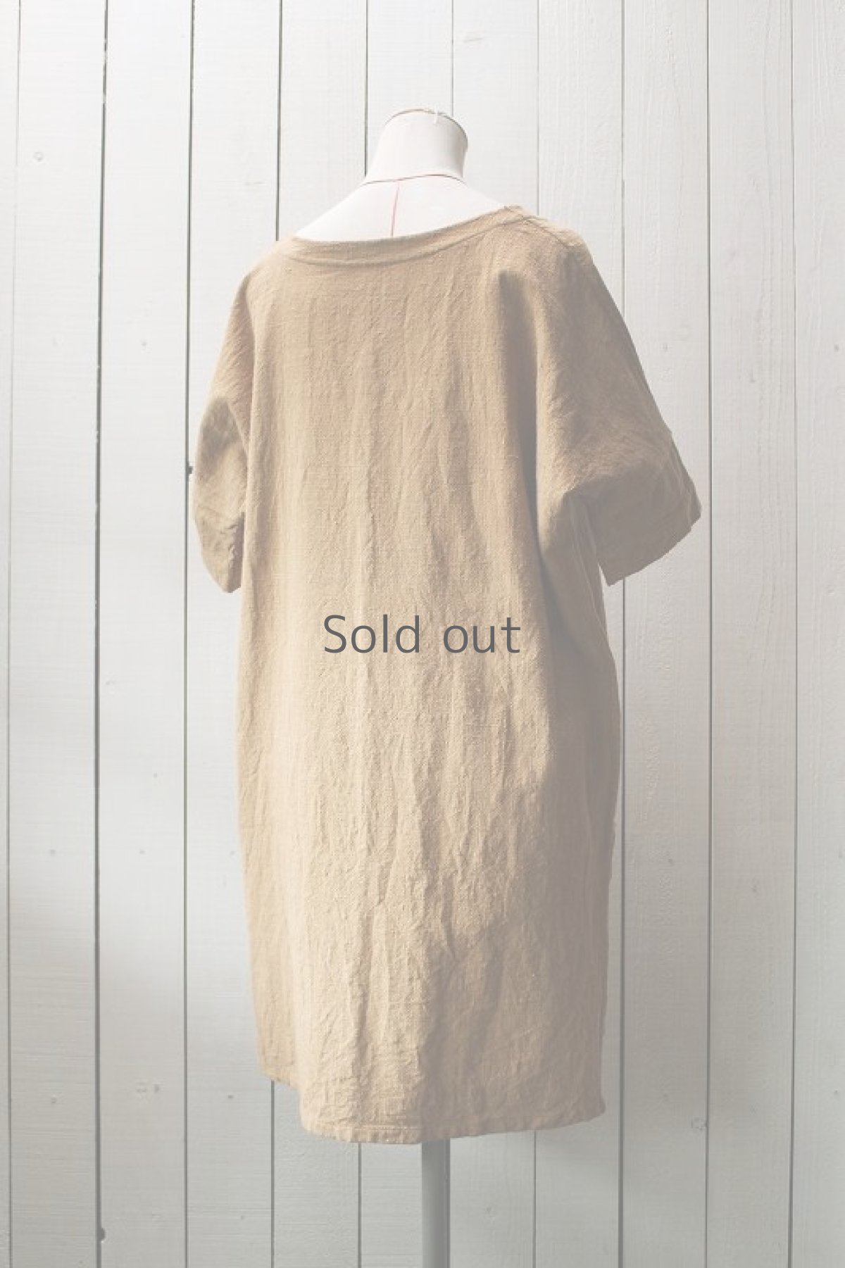 画像3: 【ササキチホ】手織り茶綿　長めのうわっぱり (3)