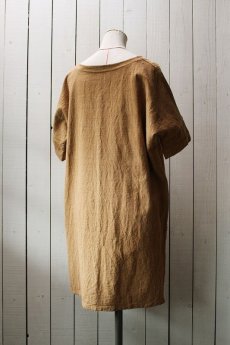 画像3: 【ササキチホ】手織り茶綿　長めのうわっぱり (3)