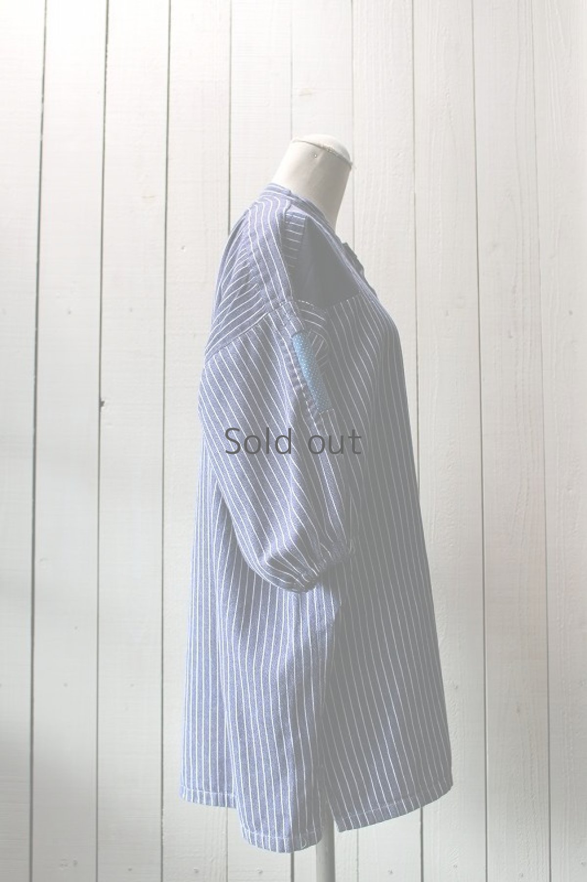 画像4: 【MITSUGU SASAKI】ビンテージリメイク ストライプスモック (4)