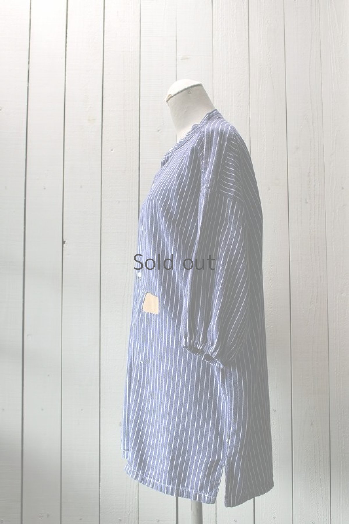 画像2: 【MITSUGU SASAKI】ビンテージリメイク ストライプスモック (2)