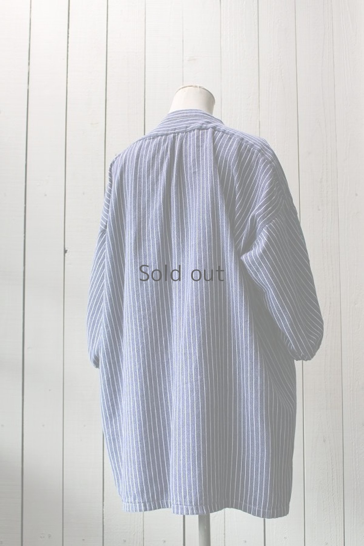 画像3: 【MITSUGU SASAKI】ビンテージリメイク ストライプスモック (3)