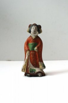 画像1: 【日本】幕末から明治時代の土人形（着物の女性） (1)