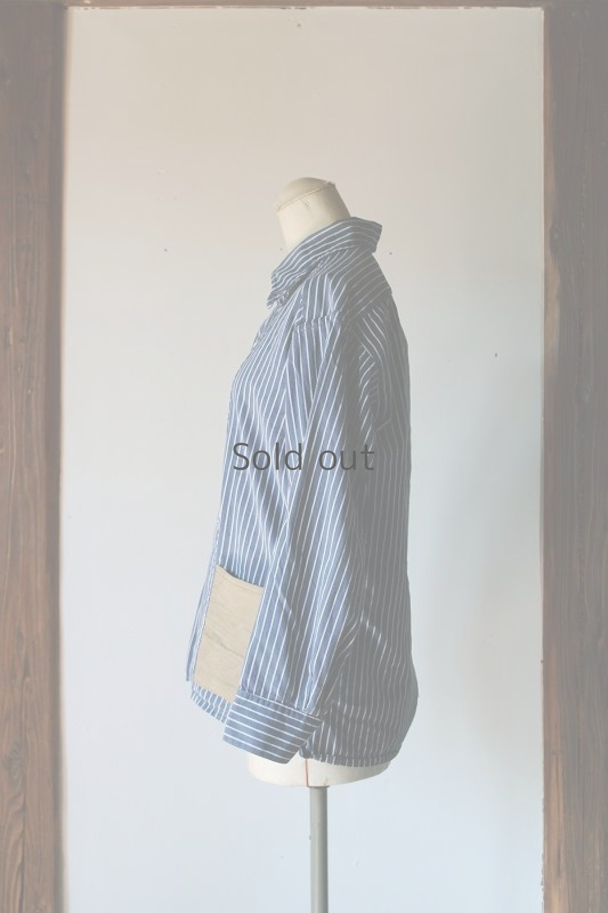 画像2: 【MITSUGU SASAKI】ビンテージ×リメイク　ポケット付フィッシャーマンシャツ (2)