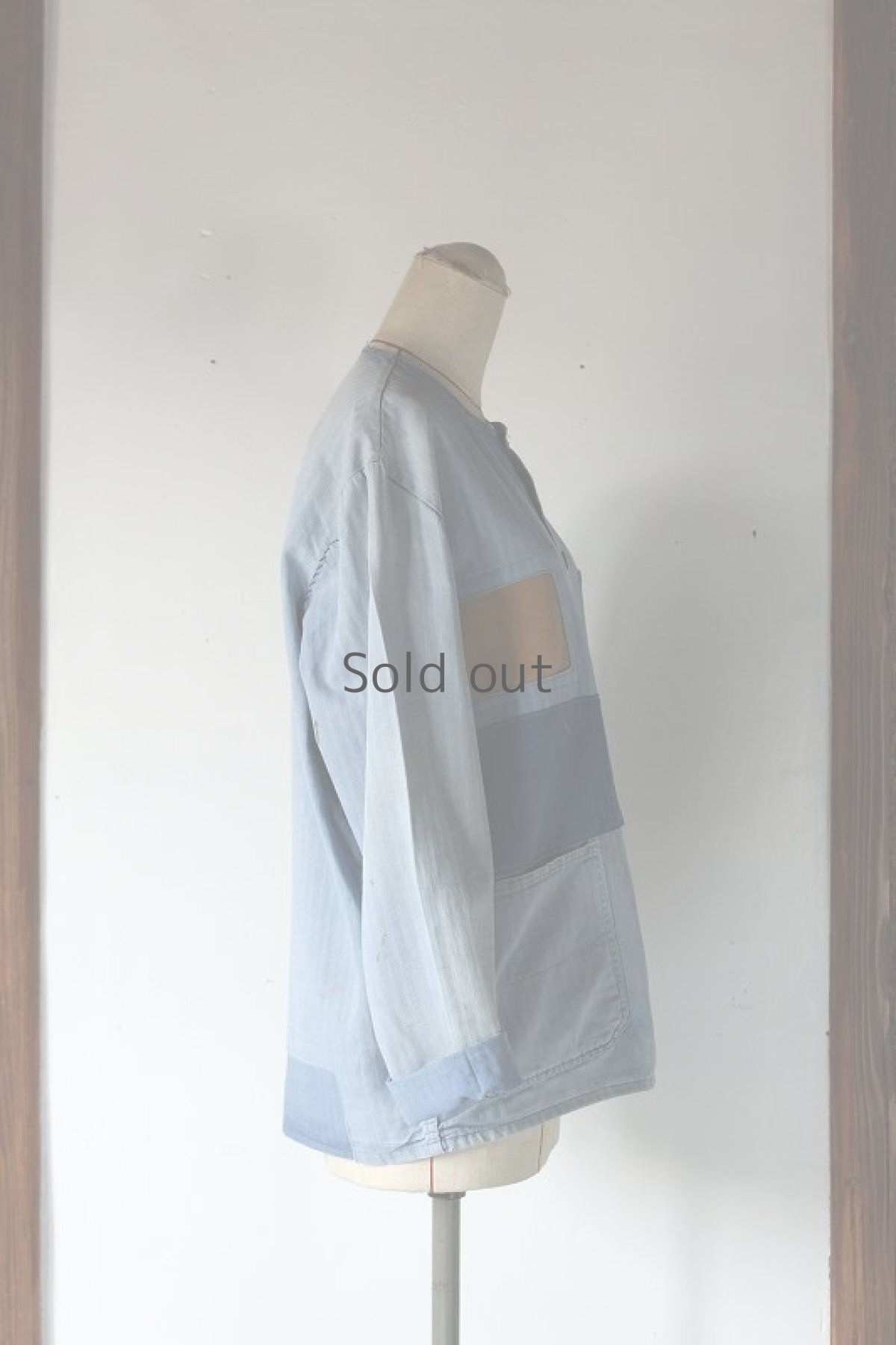 画像4: 【MITSUGU SASAKI】ビンテージ×リメイク パッチワークカバーオール(ノーカラー) (4)