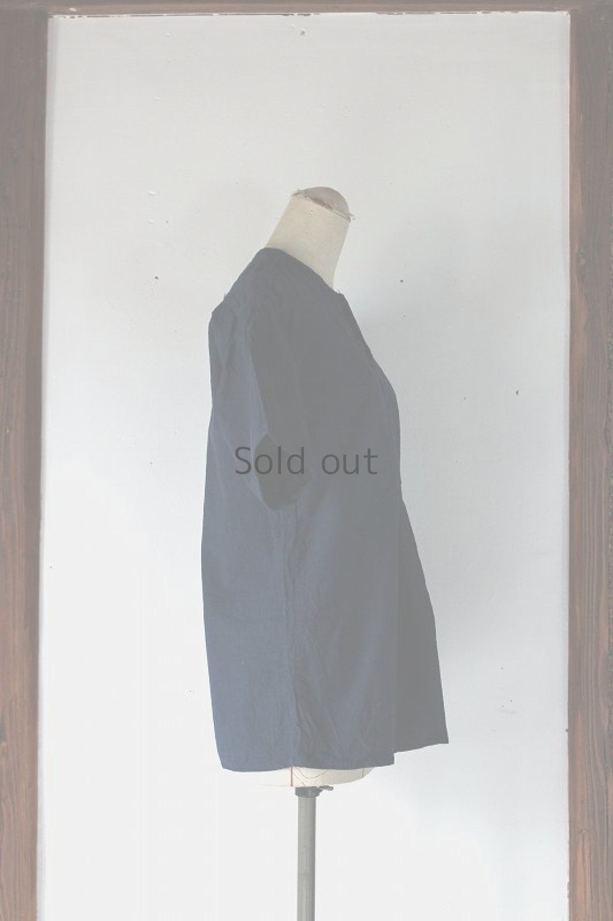 画像4: 【ブルガリア】ミリタリー　半袖コットンリネンシャツ（ネイビー） (4)