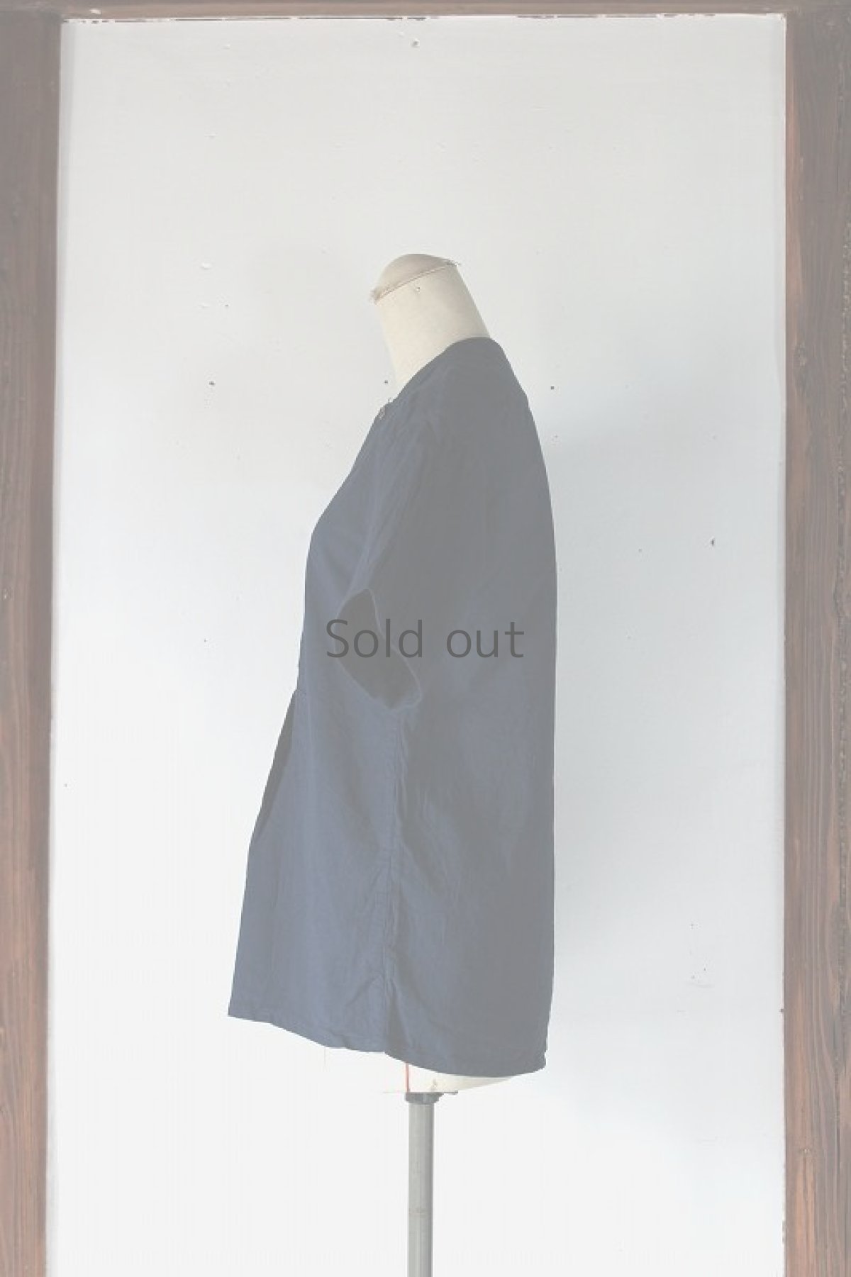 画像2: 【ブルガリア】ミリタリー　半袖コットンリネンシャツ（ネイビー） (2)