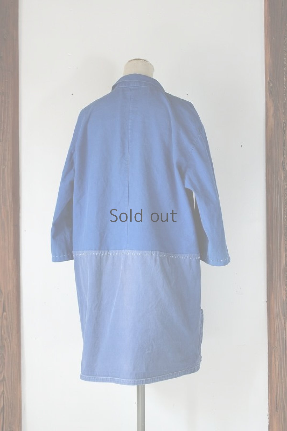 画像3: 【MITSUGU SASAKI】ビンテージ×リメイク ダブルワークコート(ブルー2トーン) (3)