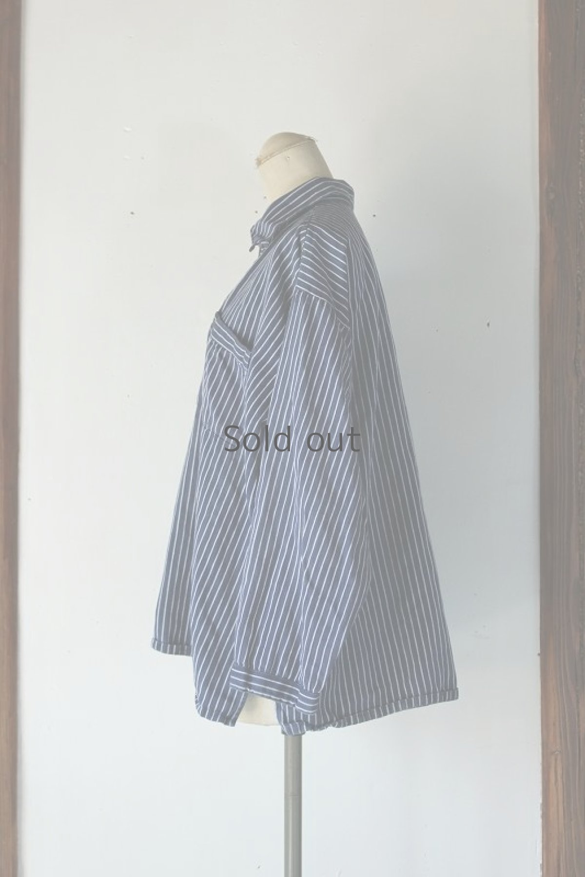 画像2: 【MITSUGU SASAKI】ビンテージ×リメイク　ポケット付フィッシャーマンシャツ  (2)