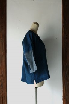 画像4: 【ササキチホ】古布　うわっぱり/七分袖（藍染め） (4)