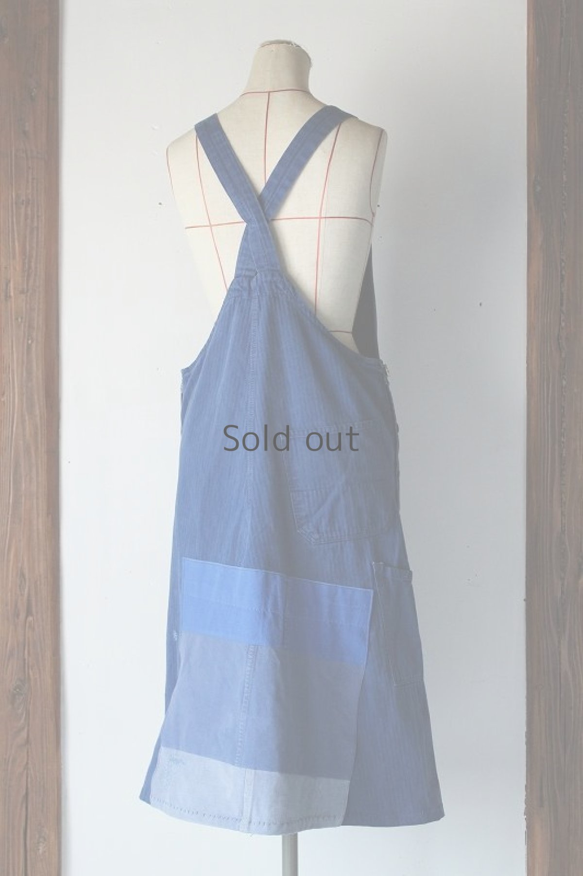 画像3: 【MITSUGU SASAKI】ビンテージ×リメイク　ジャンパースカート（ネイビーブルー） (3)