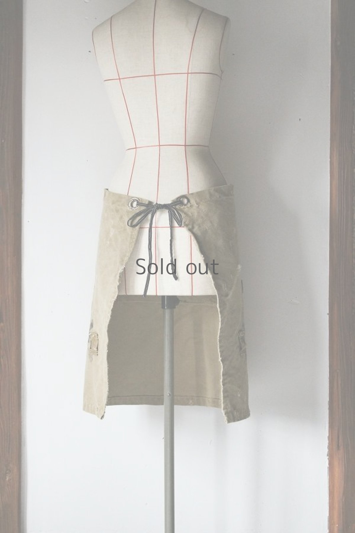 画像3: 【ササキチホ】古布リメイク　キャンバスワークエプロン（斉藤製糸） (3)