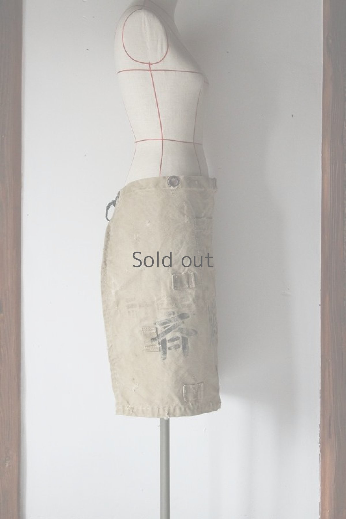 画像4: 【ササキチホ】古布リメイク　キャンバスワークエプロン（斉藤製糸） (4)