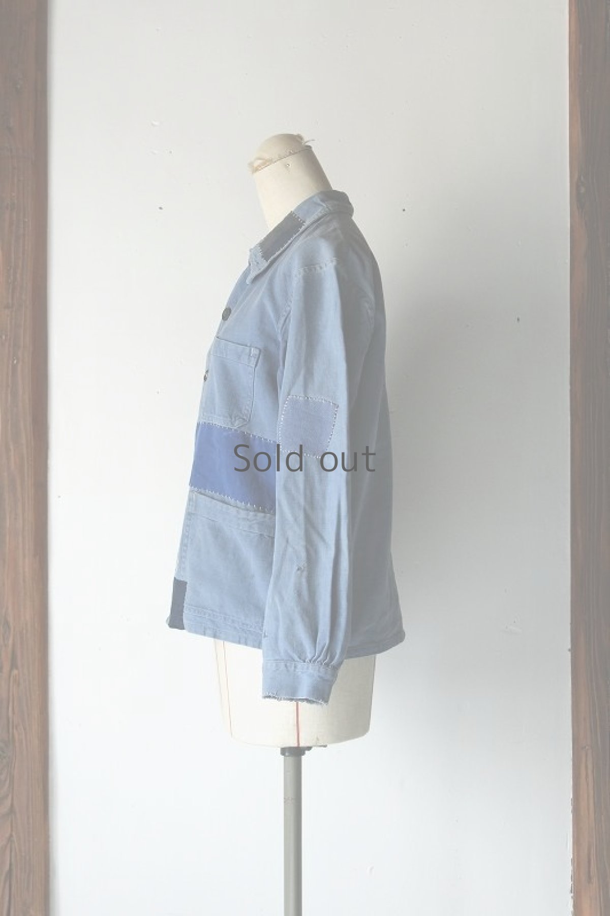 画像2: 【MITSUGU SASAKI】ビンテージリメイク　パッチワークと刺し子ワークジャケット（JAD） (2)