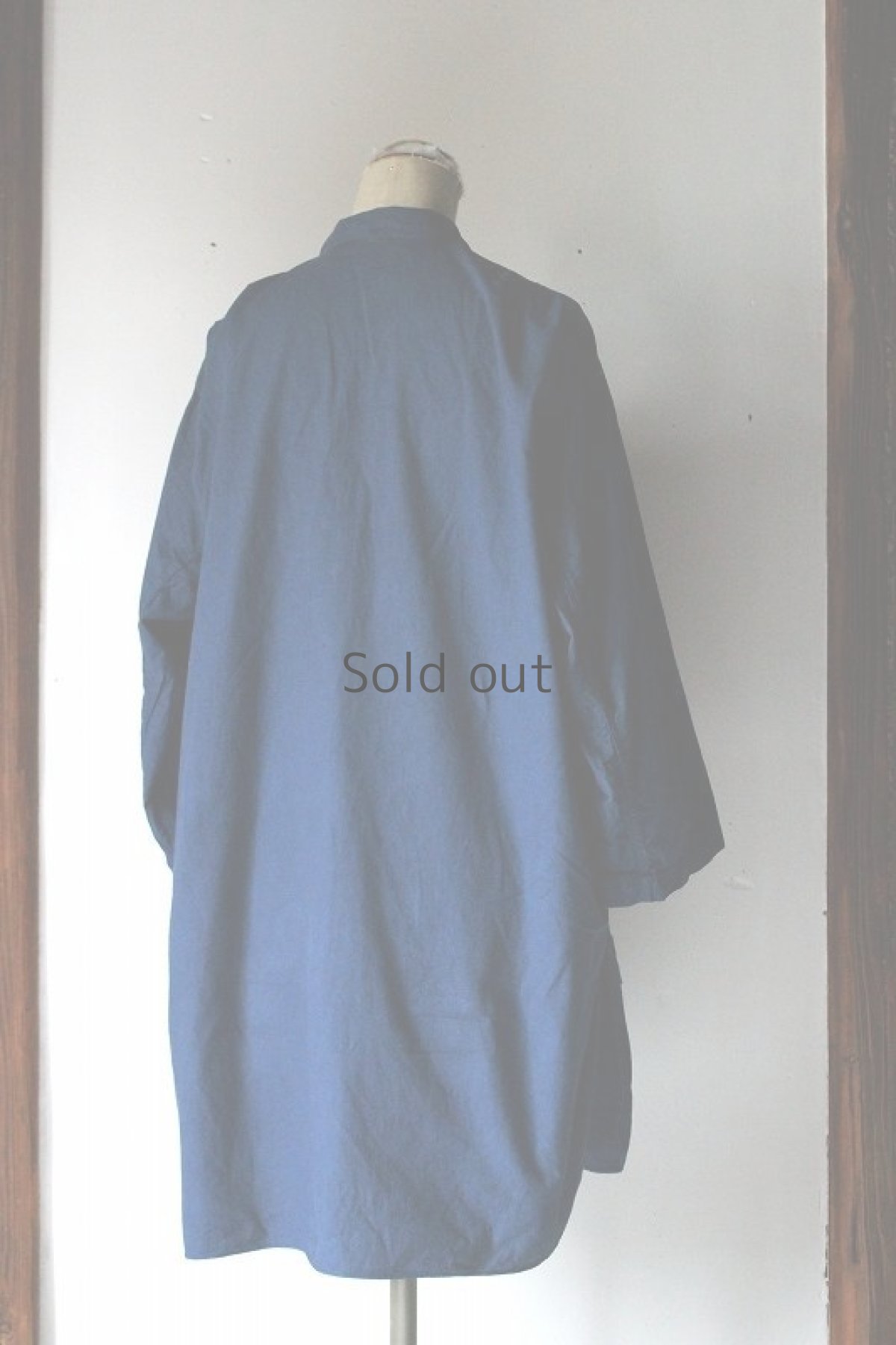 画像3: 【スウェーデン軍】ビンテージ×染　シャツコート（青藍色） (3)