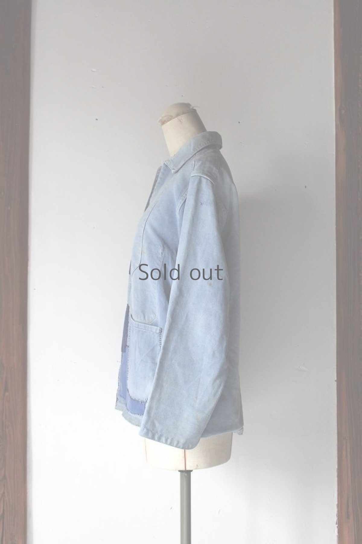 画像2: 【MITSUGU SASAKI】ビンテージリメイク　パッチワーク　セーラーワークシャツ (2)