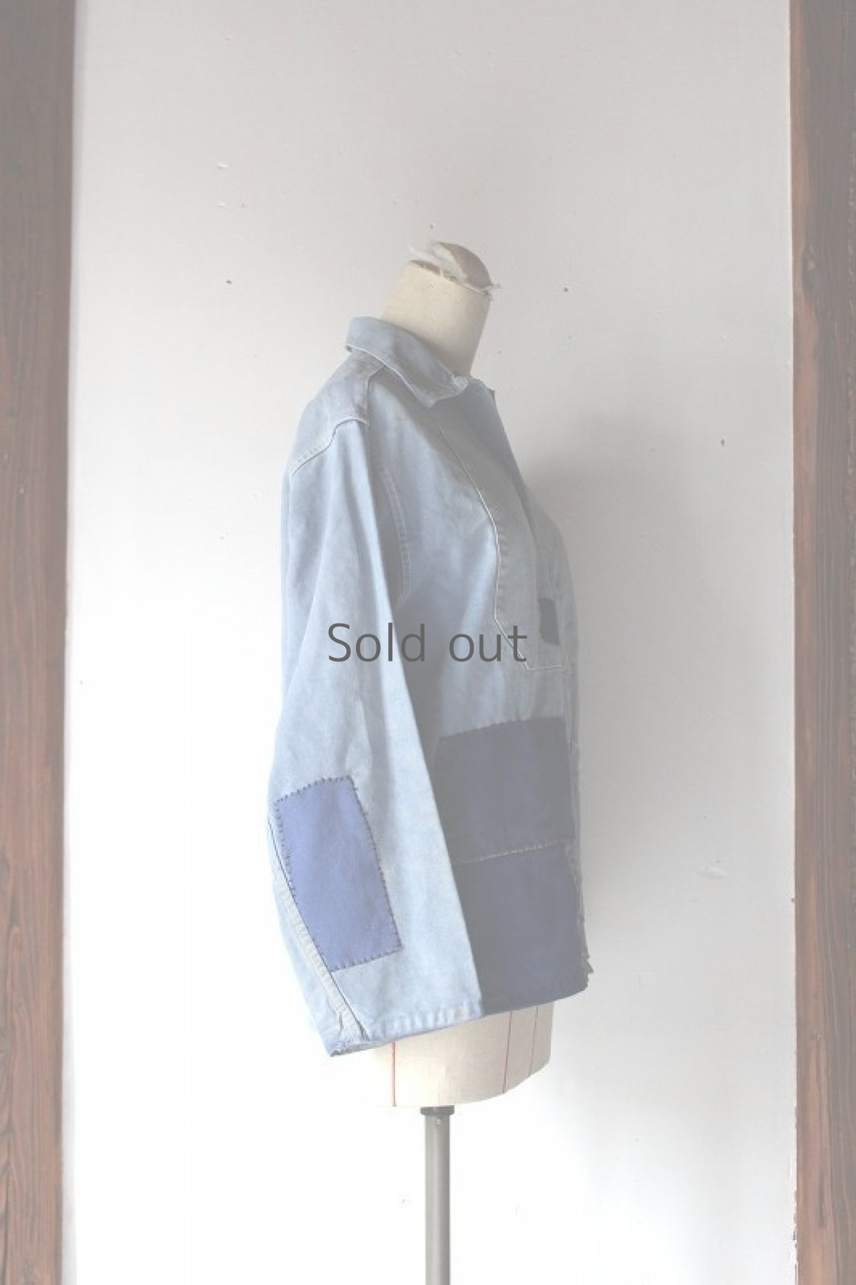 画像4: 【MITSUGU SASAKI】ビンテージリメイク　パッチワーク　セーラーワークシャツ (4)