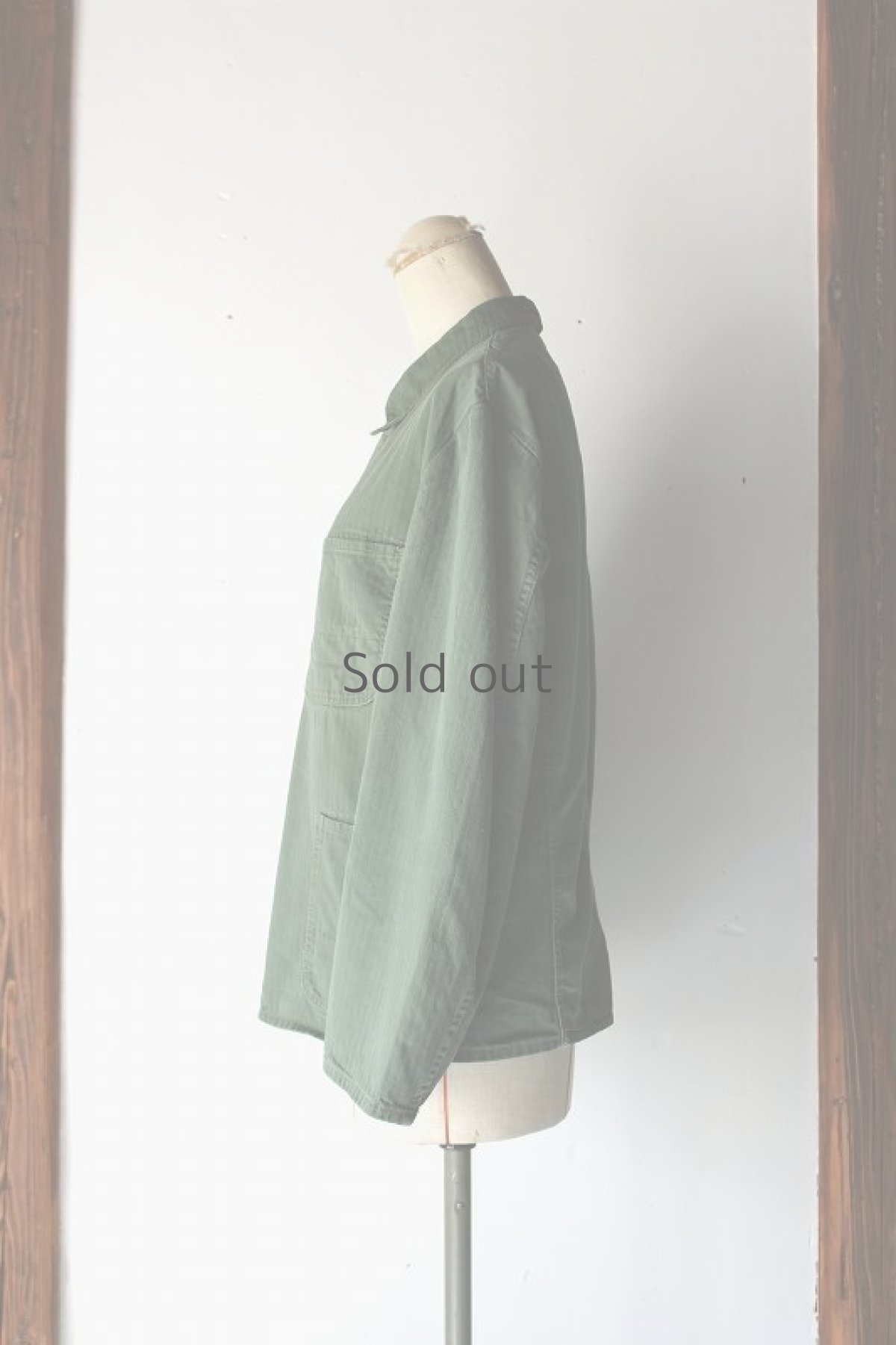 画像2: 【ドイツ】１９６０年代頃のオリーブコットン　ワークジャケット (2)