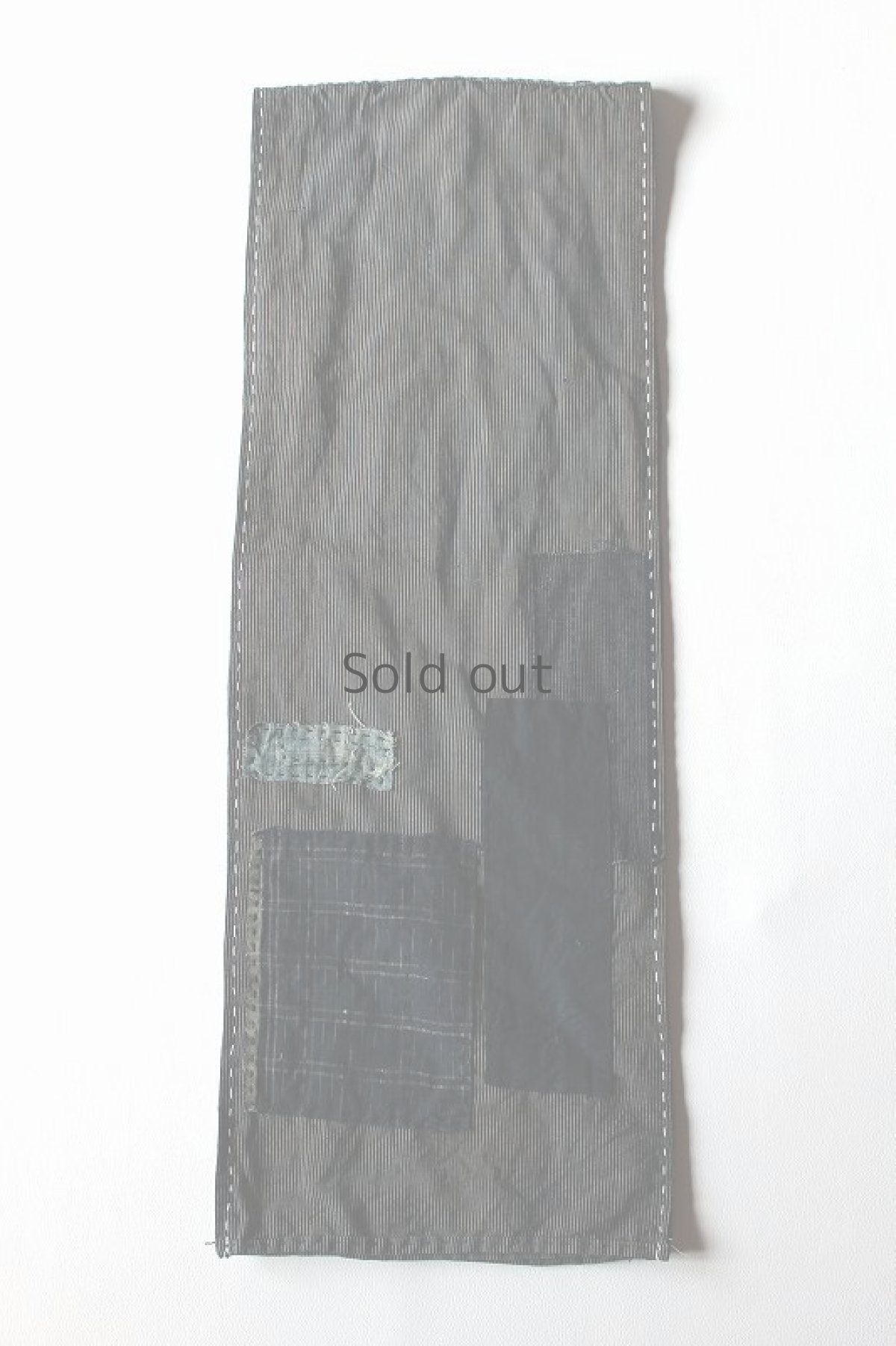 画像3: 【MITSUGU SASAKI】藍染縞古布　つぎはぎ×刺し子　ストール (3)