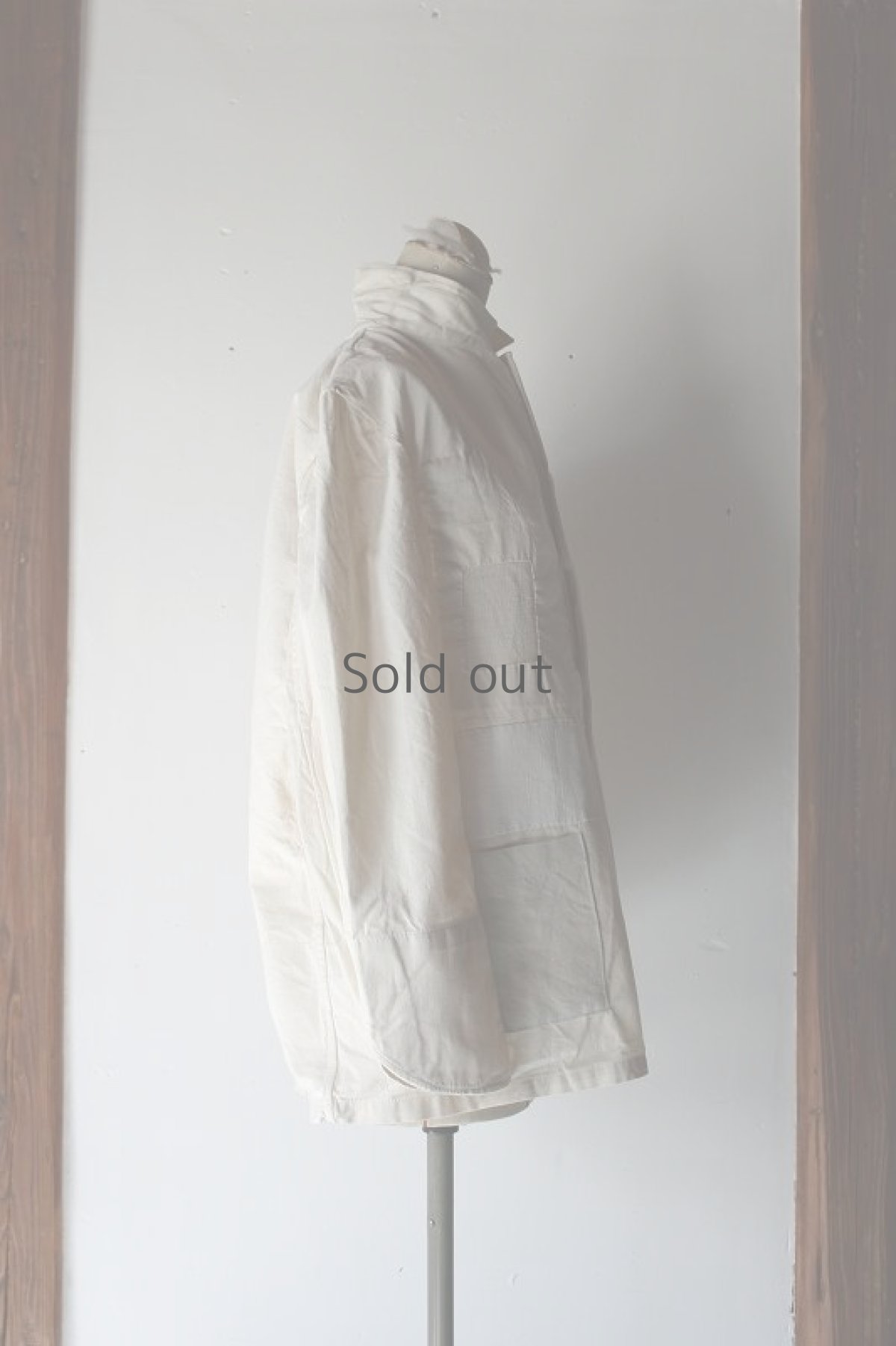 画像4: 【MITSUGU SASAKI】ビンテージリメイク パッチワーク ホワイトワークジャケット (4)