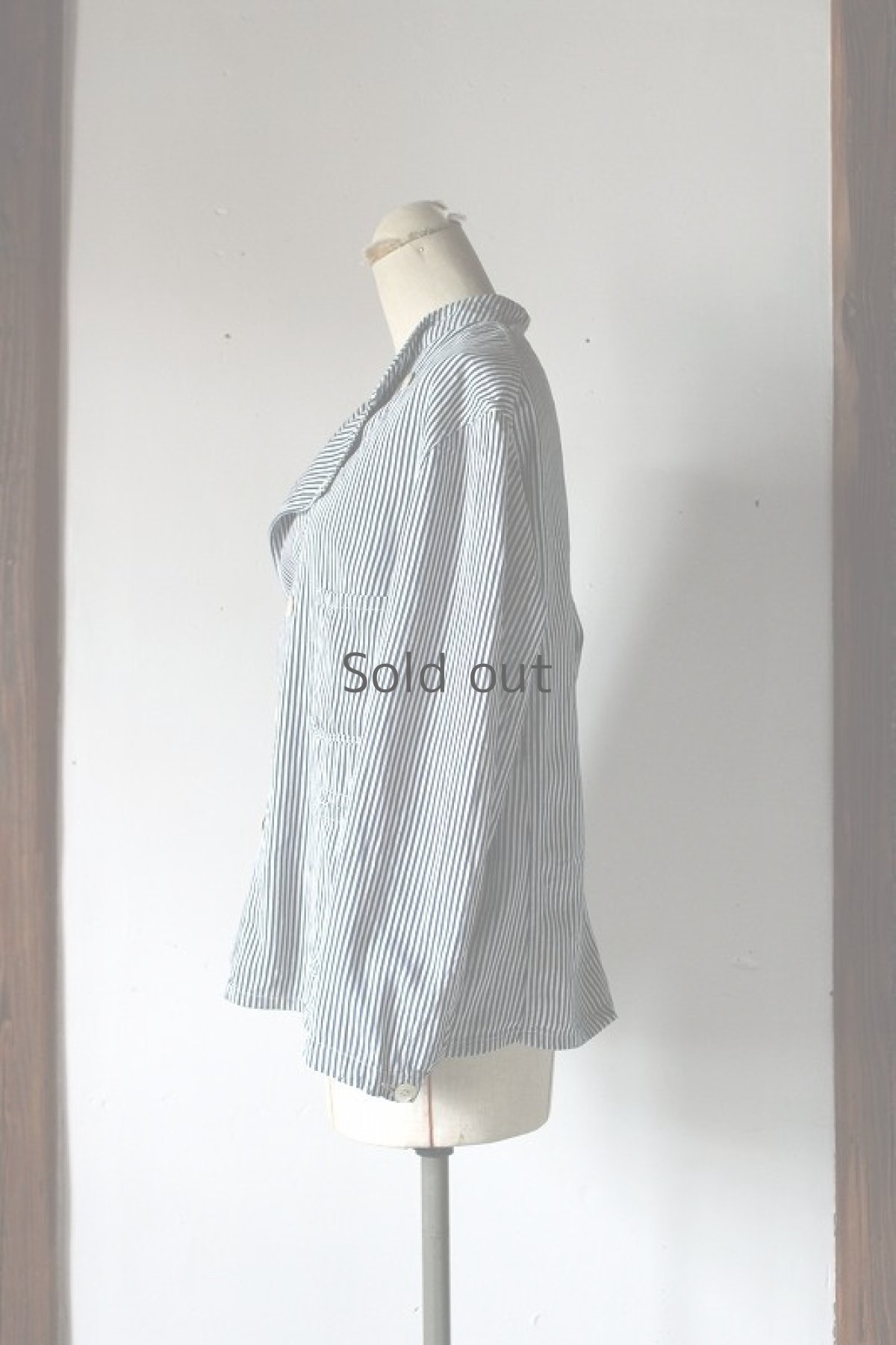 画像2: 【ドイツ】１９５０年代頃のストライプ　コックジャケット (2)