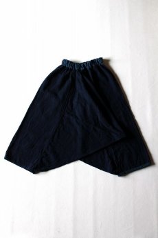 画像2: 【ササキチホ】手織り藍染め古布　たっぷりパンツ (2)