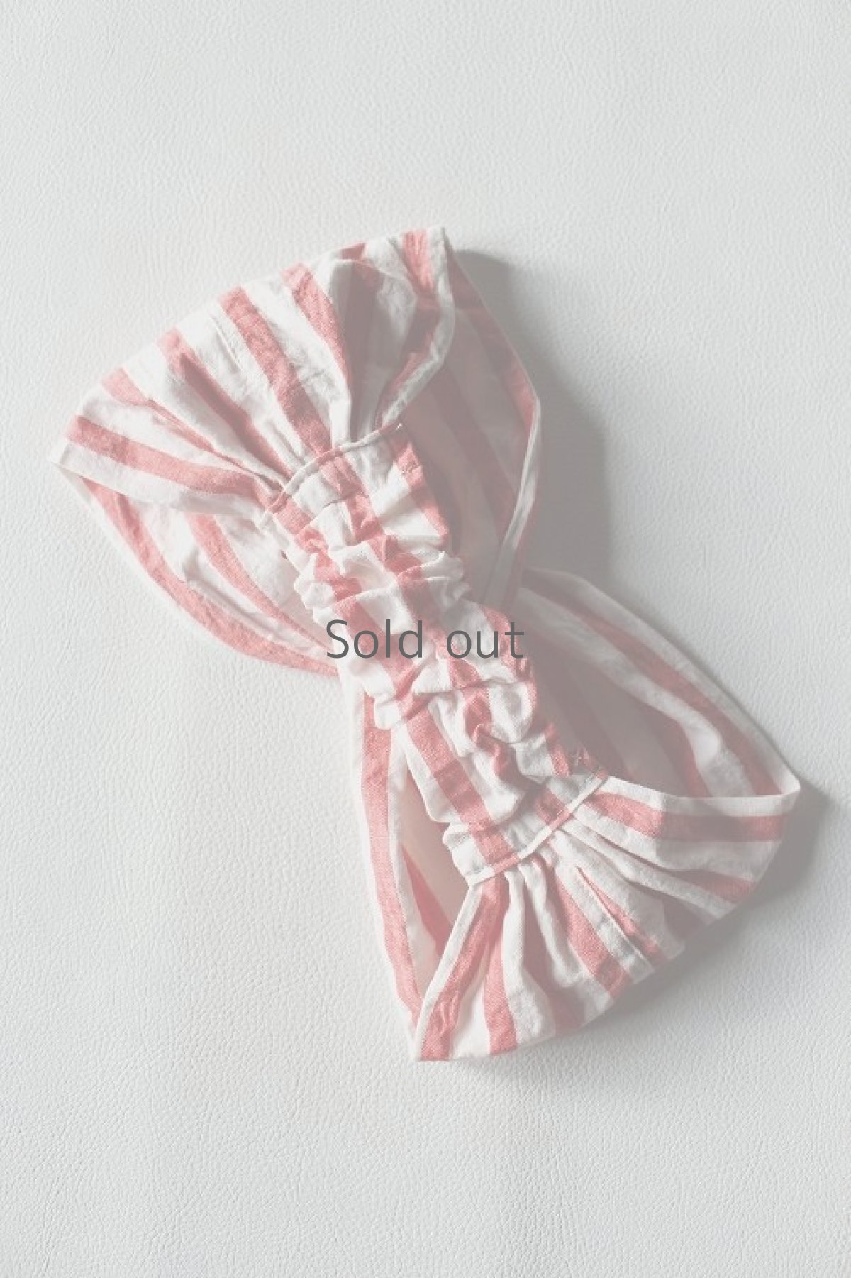 画像3: 【ササキチホ】古布　ターバン風ヘアバン（赤のストライプ） (3)