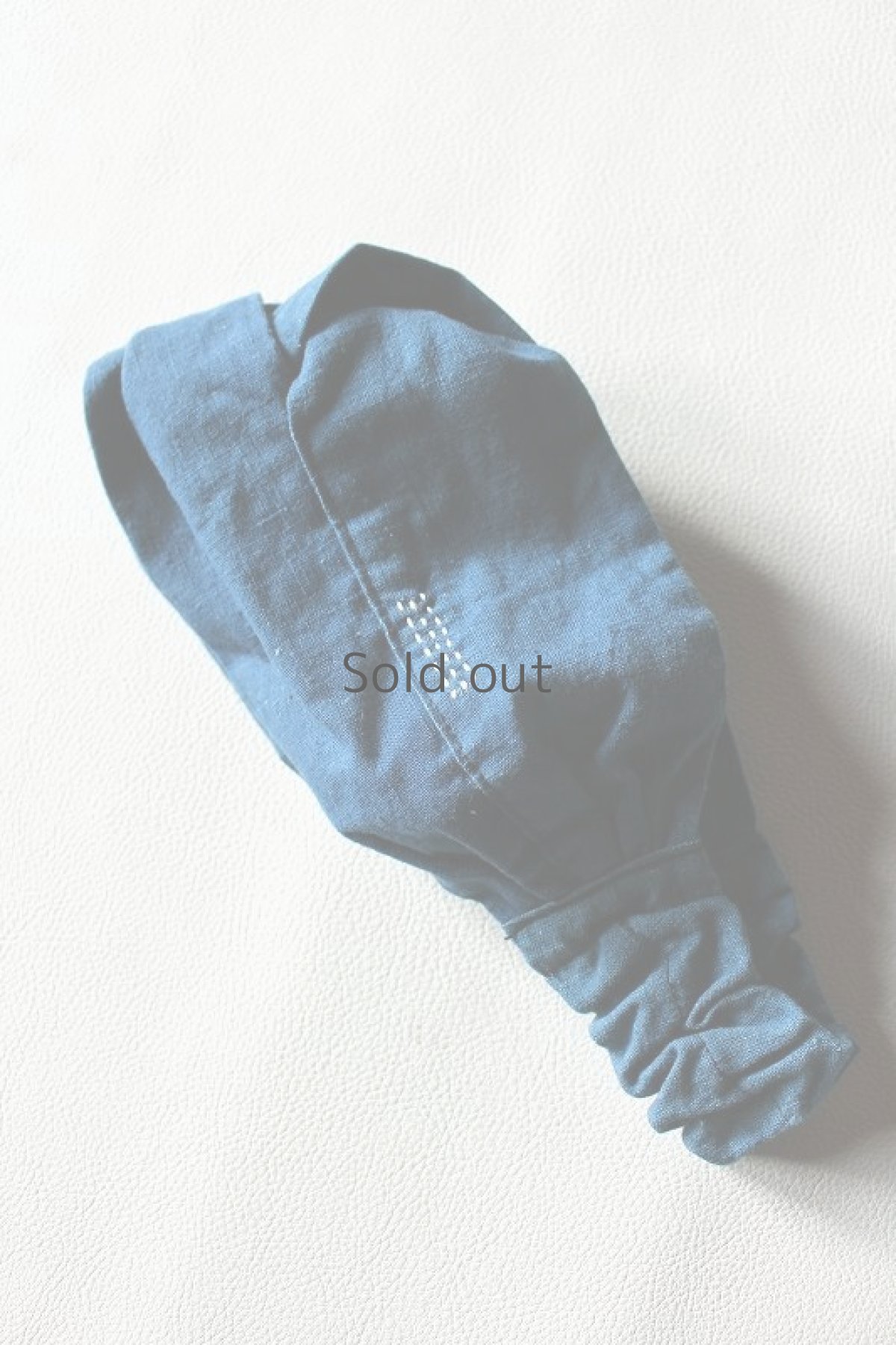 画像2: 【ササキチホ】古布　ターバン風ヘアバン（藍染め無地） (2)