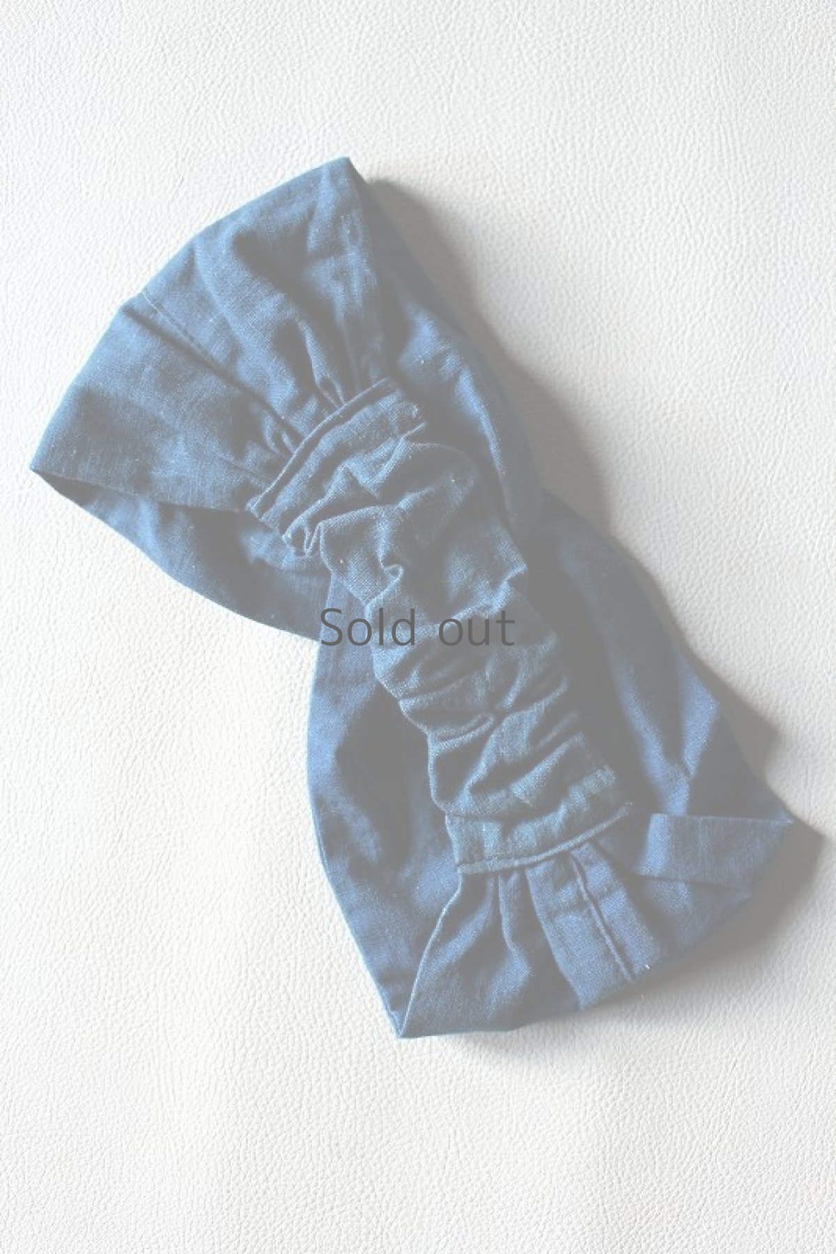 画像3: 【ササキチホ】古布　ターバン風ヘアバン（藍染め無地） (3)