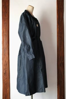 画像4: 【フランス】２０世紀初頭のブラックワークドレス（黒と青/未使用品） (4)