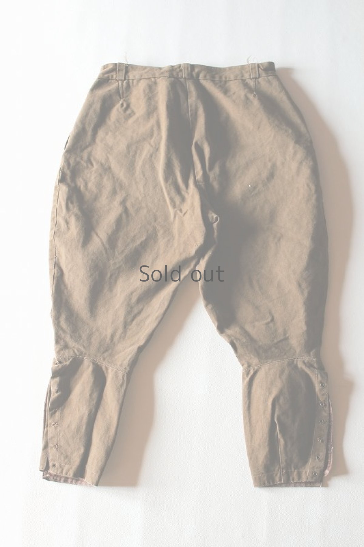 画像2: 【フランス】１９５０年代頃のジョッパーズ（ブラウン） (2)