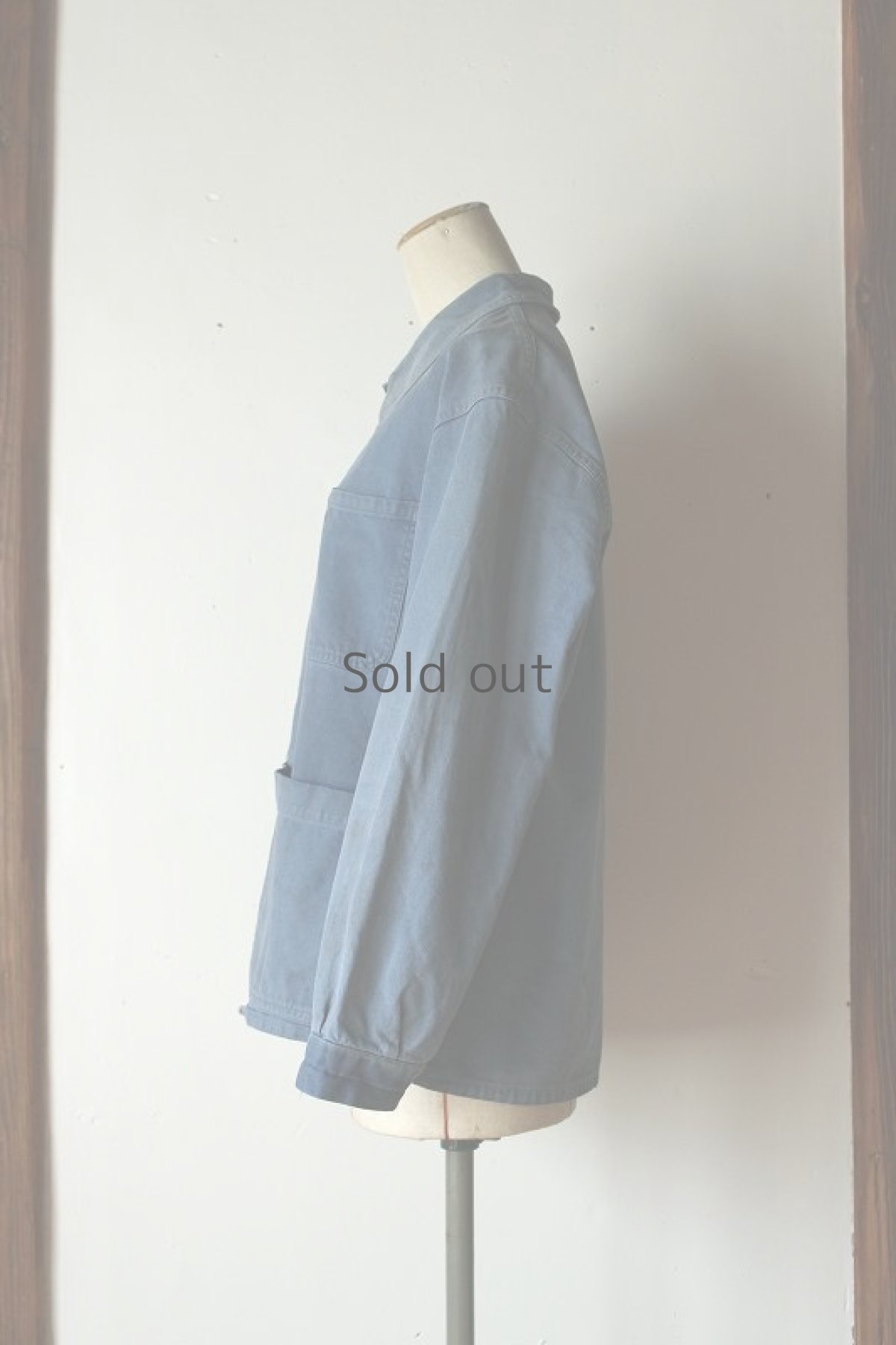 画像2: 【フランス】１９６０年代頃のコットンツイルワークジャケット(パッチ) (2)