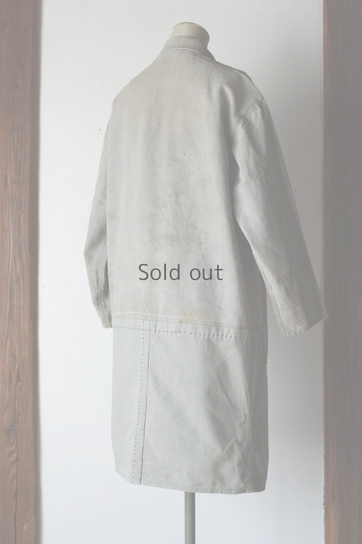 画像3: 【MITSUGU SASAKI】ビンテージ×リメイク　ダブルワークコート（グレー） (3)