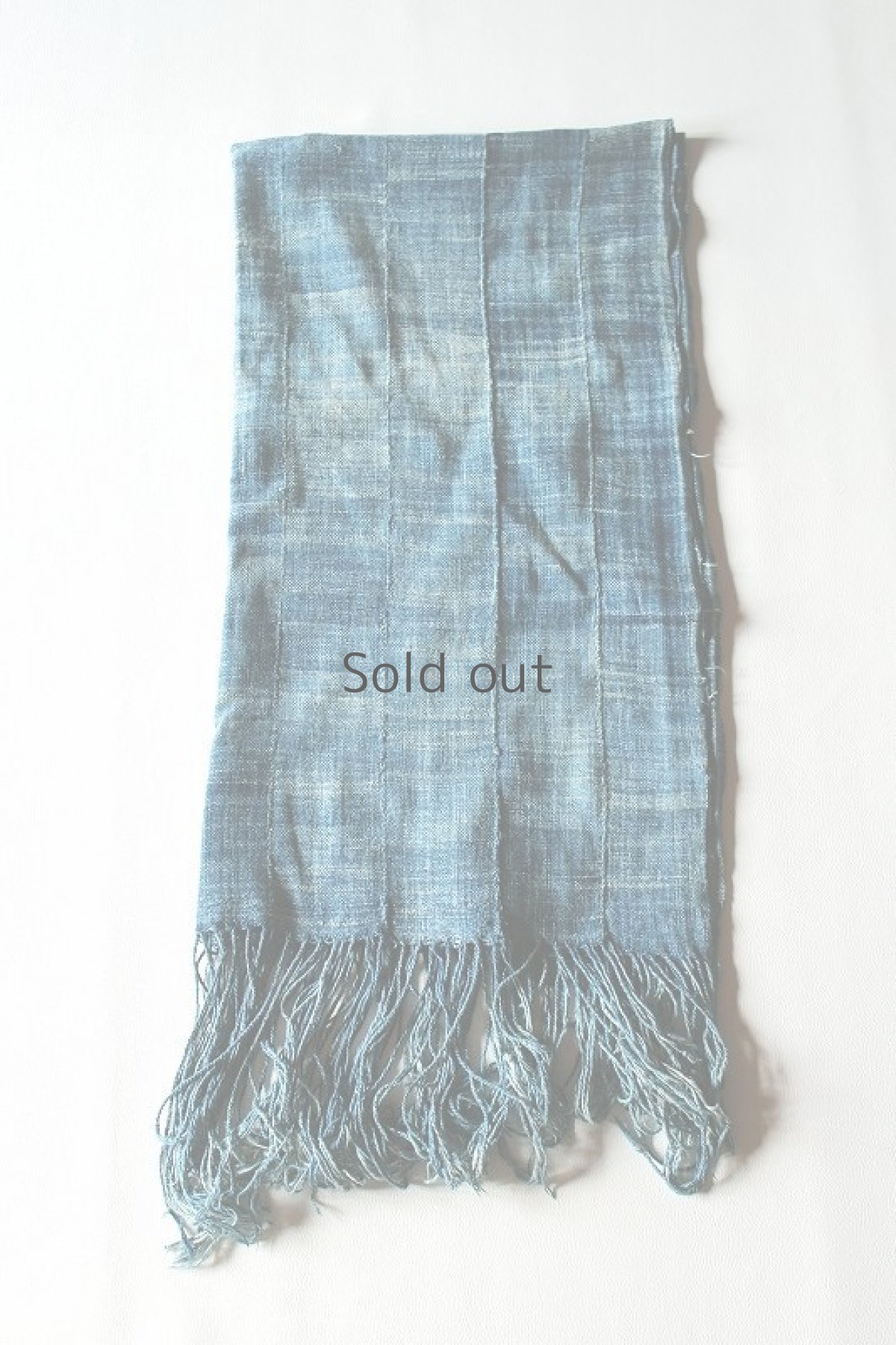 画像2: 【アフリカ】手織り藍染めの綿（ストール） (2)