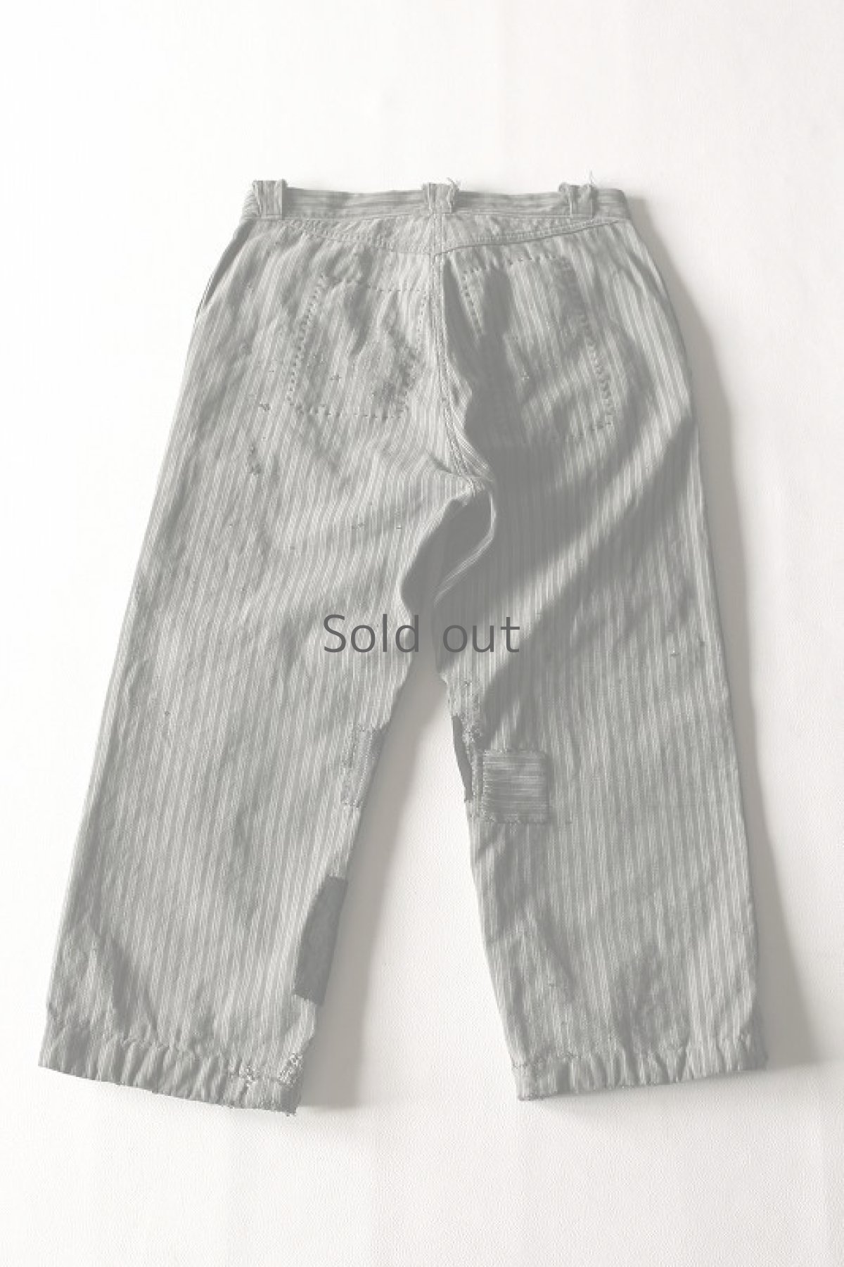 画像2: 【MITSUGU SASAKI】アンティークリペア　ファーマーズパンツ（当て布・刺し子） (2)