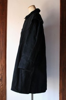 画像2: 【イタリア軍】１９７０年代頃のキャンバスコットンコート（黒染め） (2)
