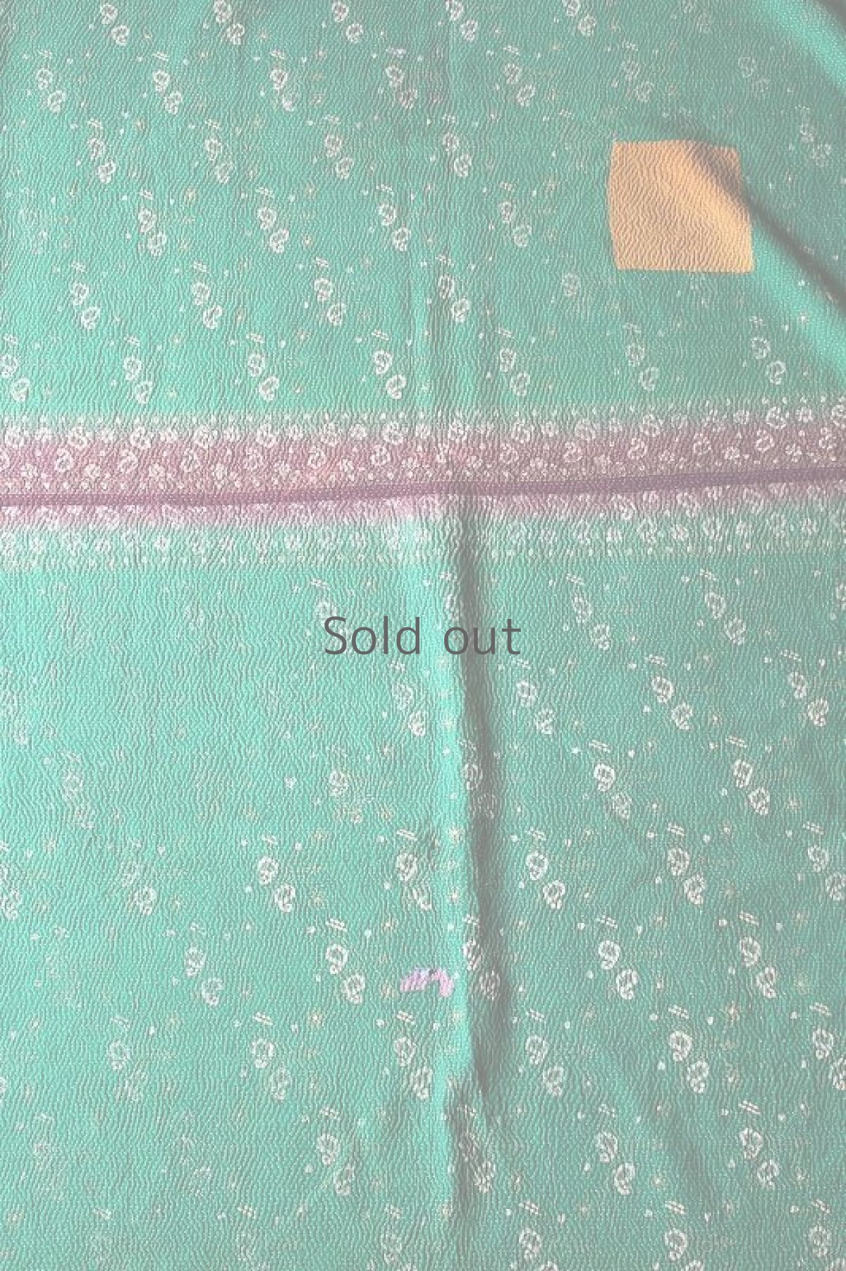 画像4: 【インド・パキスタン】ラリーキルト（グリーン柄×グレー） (4)