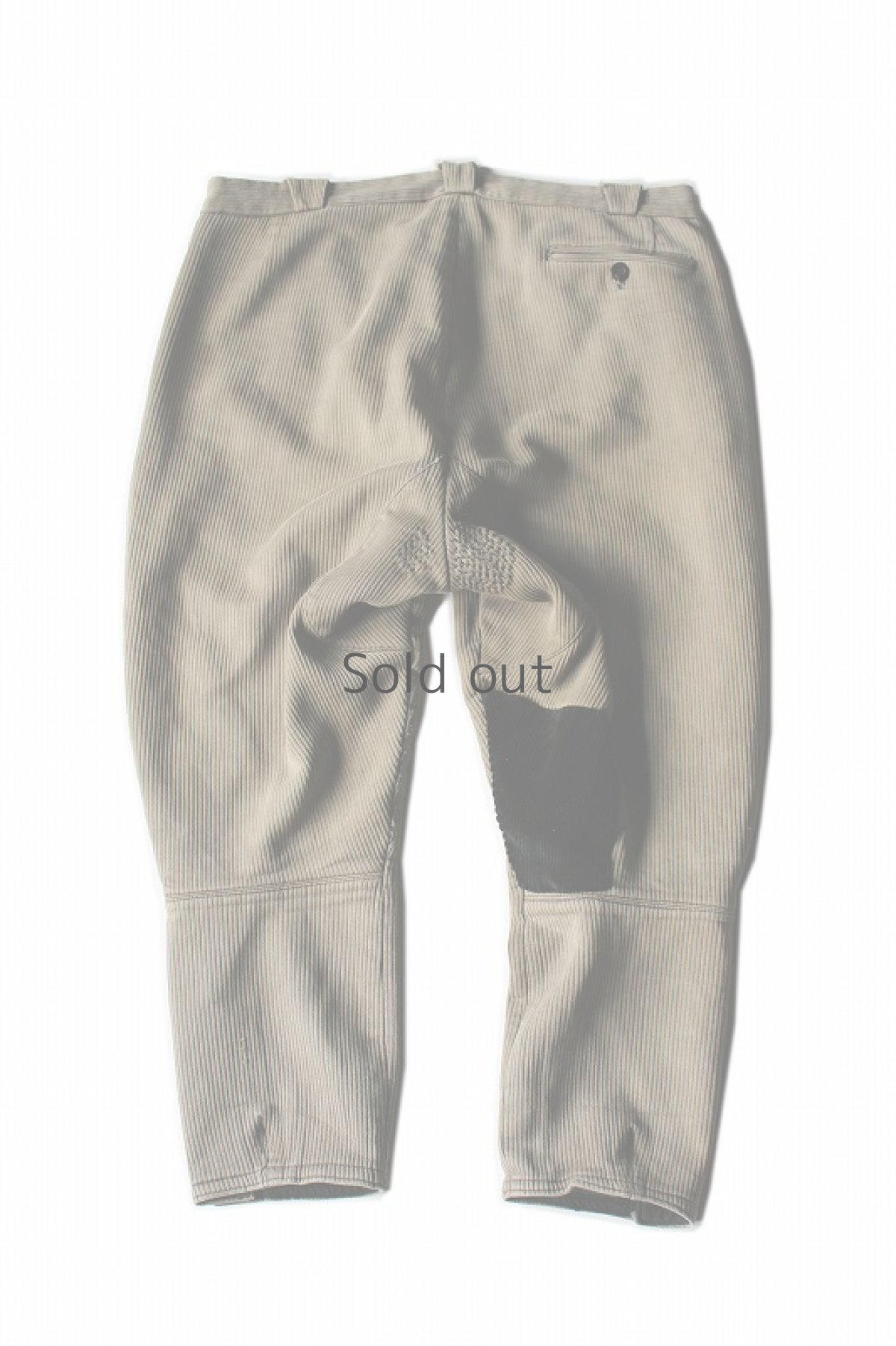 画像2: 【MITSUGU SASAKI】ビンテージリメイク パッチワーク コットンピケ ジョッパーズ(MANUFRANCE) (2)